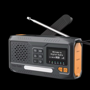 Radio d'urgence solaire à manivelle OEM 4500 mAh, radio numérique DAB FM, lampe LED, batterie externe, SOS, camping en plein air, plastique ABS, portable - Product Image 3