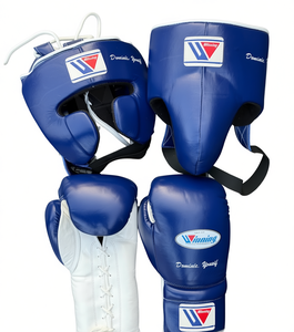 Conjunto de Boxeo Personalizable de Cuero de Alta Calidad con Cierre de Cordones, Correa de Muñeca Ajustable y Logotipo Personalizado para Artes Marciales y Fitness - Product Image 1