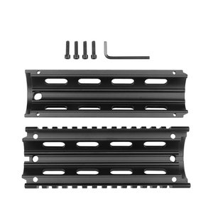 Riel de aluminio de 7 pulgadas y 14 ranuras, mecanizado por CNC, accesorio táctico KeyMod para tiro, ligero y modular. - Product Image 5