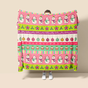 2024 nouveau Design décorations personnalisées floue confortable doux chaud polaire vacances noël jeter couverture pour l'hiver King Size - Product Image 4
