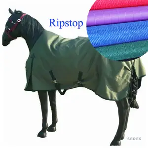 RPET 600D ripstop nylon fabric tear-resistant breathable PU coated for horse rug blanket coat cover outdoor items