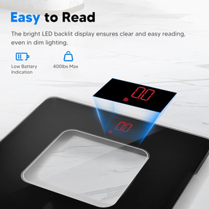Nhà Máy Trực Tiếp 180Kg 400lbs Quy Mô Phòng Tắm Kỹ Thuật Số Bluetooth Pin Powered Điện Tử Có Trọng Lượng Quy Mô Với Ứng Dụng Miễn Phí - Product Image 2