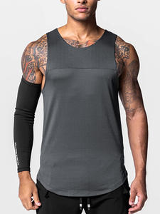 Débardeur de sport pour homme, style américain, en soie de lait, <span class=keywords><strong>maille</strong></span> haute élasticité, couture rapide séchage, polyester/coton, été - Product Image 2