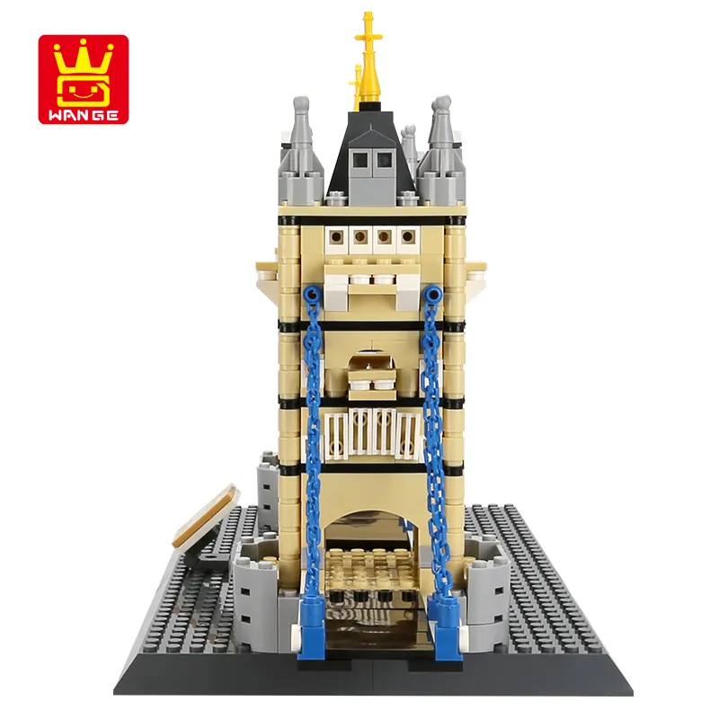 Neuankömmling wange 4219 Weltberühmte Tower Bridge Modell Kunststoff Bausteine Spielzeug für Kinder cada