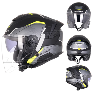 <span class=keywords><strong>Casco</strong></span> Abierto LS2 OF618 VERSO 2 de Doble Visor Nuevo Medio <span class=keywords><strong>Casco</strong></span> para Motocicleta Vehículo Eléctrico Scooter de Pedal Tres Cuartos - Product Image 1