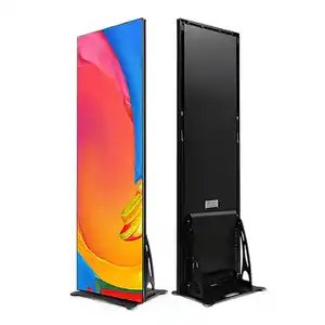Wholesale Shop Advertising Tripod Stand Type LED Mirror Screen Full Color P1.86 P2 P2.5 P3 mm LED Poster