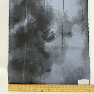 Ready in Stock PU Coated Water Repellent Anti-Pill Denim Feel Poly Tie-Dye <strong>Print</strong> <strong>Fabric</strong> for Fashion Coats Jackets Bags Clothing - Product Image 3