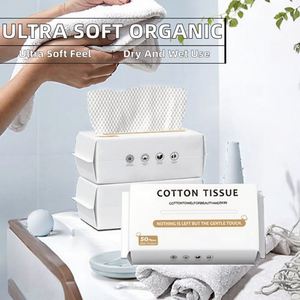 Toallas Faciales Desechables 100% Viscosa, Ultra Suaves, Ecológicas, de Secado Rápido, para Adultos y Personas Mayores, Uso Húmedo/Seco, para Desmaquillar - Product Image 2