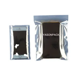 Yasonpack Tas Kemasan Elektronik Pelindung Statis, Kantung Plastik Antistatik, Kantong Plastik Anti Statik, Cetakan Kustom, Dapat Ditutup Kembali dengan Ritsleting