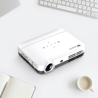 Proyector 4K Ultra HD para Uso Diurno, 500 Lúmenes, Smart, DLP, HDR, WiFi 6, LAN, para Juegos, Exteriores, Hogar, Portátil, Integrado