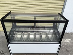 Vetrina Freezer per Gelato Professionale con Piano in Vetro, Espositore per Gelato per Negozi, Caffè, Attrezzatura per Snack - Product Image 5