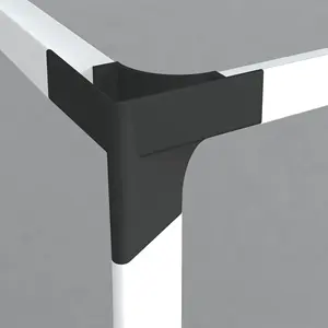 Meja tube persegi gaya Modern, kaki furnitur kaki baja cekung untuk meja konferensi meja makan meja manajer