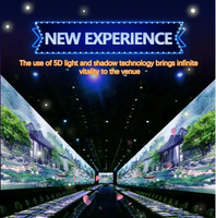 Système de projection murale interactive 360°, projecteur mural/sol, expérience immersive en tunnel de projection 3D