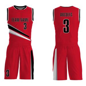 latest design good quality men's basketball uniform custom logo printed basketball uniform wholesale youth basketball uniforms - Product Image 1