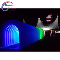outdoor promotional LED light inflatable sport tunnel