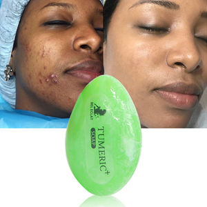 Savon au Curcuma <span class=keywords><strong>Naturel</strong></span> Marque Blanche Apaisant Anti-Acné Anti-Démangeaisons Anti-Taches Sombres et Anti-Inflammatoire Corps Visage Fait Main Blanchissant - Product Image 1