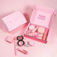 Boîtes cadeaux personnalisées avec logo privé, coffret cadeau de maquillage végétalien DIY, fond de teint, illuminateur, crayon à sourcils, baume démaquillant