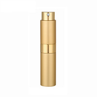 Stock 10ml Portable Or Noir Mat Aluminium Métal Twist up Décant Recharge Rechargeable Parfum Atomiseur Pompe Vaporisateur