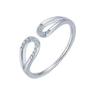 แหวนเงินแท้ 925 ประดับเพชร CZ ดีไซน์มินิมอล คุณภาพพรีเมียม สำหรับเป็นของขวัญ/หมั้น - Product Image 1