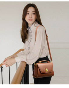 Nouveau sac carré vintage haut de gamme <span class=keywords><strong>pour</strong></span> femmes, style tendance et minimaliste, fermeture à fermoir métallique, sac à main <span class=keywords><strong>pour</strong></span> femme - Product Image 5