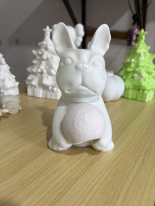 Produit phare : Artisanat d'art en résine pour peinture fluide, ours graffiti, tirelire ours DIY, surface blanche vierge, lampe lune, <span class=keywords><strong>bouledogue</strong></span> - Product Image 4