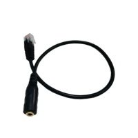 Adaptador de Auriculares de 3.5mm Hembra, Cable RJ9/RJ10, Conversor Estéreo para Línea Telefónica 4P4C, Accesorios para Conector de Auriculares, en Stock, Negro