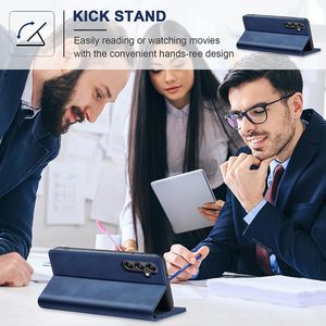 Cuir Hommes Femmes Flip Wallet Mobile Phone Cases pour Samsung <span class=keywords><strong>Galaxy</strong></span> A14 A24 <span class=keywords><strong>A34</strong></span> A54 4G <span class=keywords><strong>5G</strong></span> Card Slots Kickstand Back Cover - Product Image 5