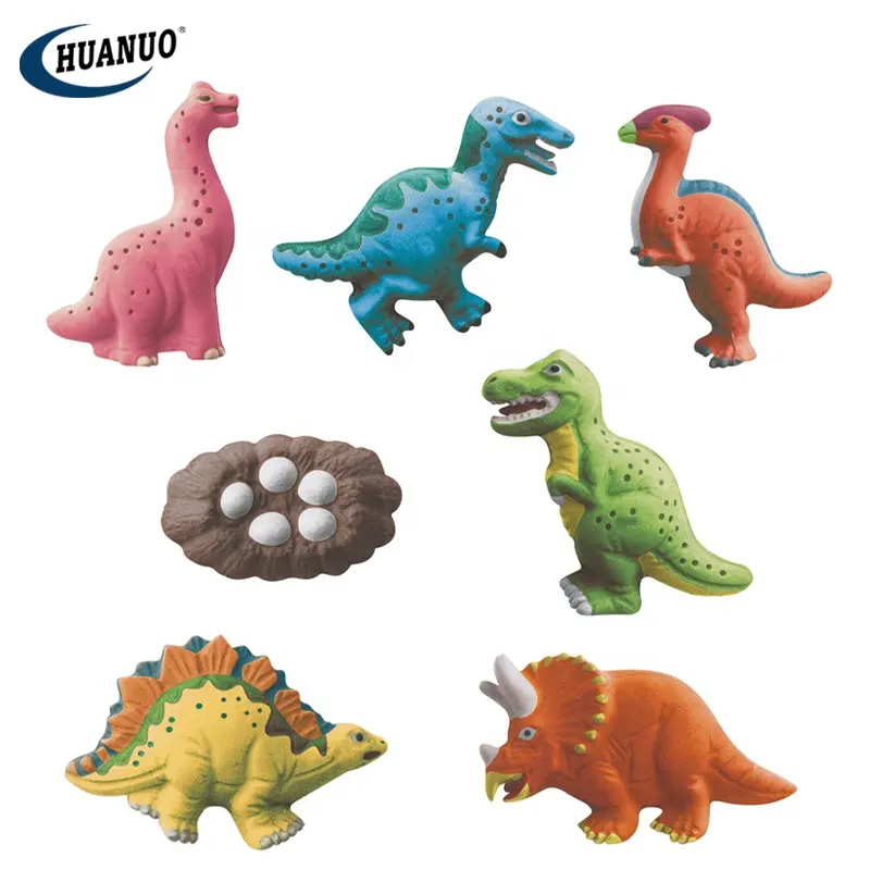 DIY Arts & Crafts Sculpture Kit Dinosaur Mould and Coloring Gypsum DIY Toy For Kids