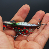 Jigging Squid Bionic Speed Sink Plaque en fer 20g 30g 40g pour eau salée, lancer lent, yeux 3D, plume d'aide, hameçon triple IGK pour Zander et rivière