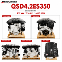 Motor Diésel Marino Mercuriser QSD4.2ES350 de 350 HP y 257 kW, 6 Cilindros, 4.2 L, Entrobordo, para Yates, Embarcaciones de Pesca Deportiva