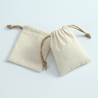 10 coton toile de jute bijoux emballage pochettes organisateur mariage fête de noël sac de bonbons présent Mariage Jute cordon cadeau sac