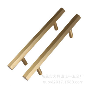 Solid <b>Copper</b> Bar Handles Cabinet Wardrobe Drawer Hardware Nordic Scandinavian Style Antirust Furniture Accessories - Product Image 1