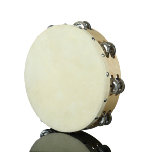 YONGXIN Tamborín Infantil de Doble Fila de Bambú Natural y Metal sin Cabeza con Piel de Oveja de 8"-10" Hecho en China con Opción de Logotipo Personalizado - Product Image 1