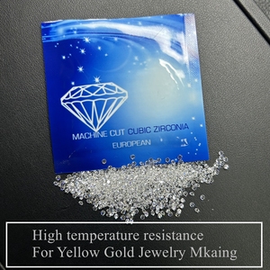 Grosir Batu Zirkonia Kubik Putih Kualitas 6A Ukuran 0.8-10mm Tahan Suhu Tinggi untuk Pembuatan Perhiasan Emas Kuning - Product Image 4