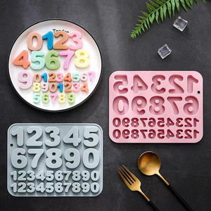 <span class=keywords><strong>Moule</strong></span> en silicone en forme de nombre, bricolage, pâtisserie, <span class=keywords><strong>chocolat</strong></span>, bougie, décoration de gâteaux - Product Image 4