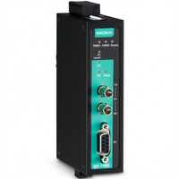 Convertisseur de média fibre optique Moxa ICF-1180I-S-ST ST, 1 port série vers fibre optique, usage industriel, alimentation DC 5V, LAN filaire