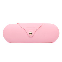 Étui à crayons en silicone ovale de grande capacité, fermoir magnétique à pression, étanche, couleur unie, pochette à stylos portable, papeterie pour étudiants