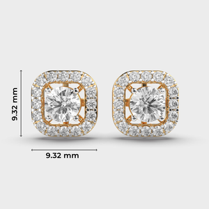 Luxury 10K Solid Gold Round Brilliant Cut Diamond Stud <b>Earrings</b> <b>for</b> <b>Women</b> Wedding & Everyday Use <b>Small</b> Size - Product Image 6