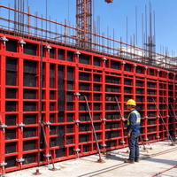 Système de coffrage mural en acier TRIO, coffrage modulaire réutilisable en béton pour les projets de construction