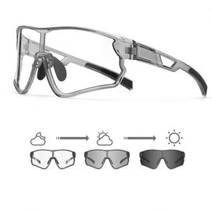 Newest Fashion Clear Transparent PC Lens Grey Sports Bike Sun Glasses <b>Men</b> Polarized Photochromic Cycling Sunglasses Full Rim - Product Image 1