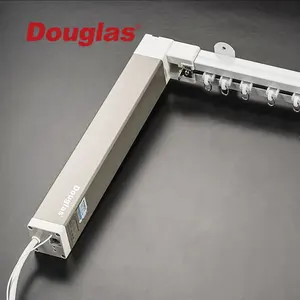 Douglas Hoge Kwaliteit Aluminium Smart Home Draadloze Motor Automatische Elektrische Motor Gordijn Rail Systeem Voor Slaapkamer