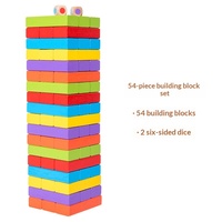 Jouets Montessori personnalisés en bois, tour à empiler colorée, blocs créatifs, jeu interactif pour enfants, ensemble de jeu pour fête d'enfants