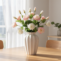 Promo! Bunga Lisianthus Real Touch untuk Dekorasi Pernikahan, Rumah, dan Meja, Bunga Eustoma Lisianthus Artificial untuk Kantor