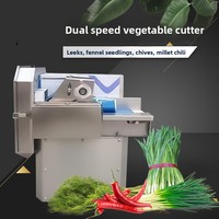 Cortadora Automática Multifuncional Comercial Pequeña para Frutas y Verduras, Fácil de Operar, para Picar Puerros, Cebollines, Chiles en Rodajas
