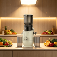 Extracteur de jus à froid électrique à grande ouverture de 5,1 pouces pour fruits et légumes entiers, presse à jus à mastication lente