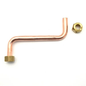 Tubería de cobre en forma de S con 2 tapas de 3/8 pulgadas para uso en plomería - Product Image 1