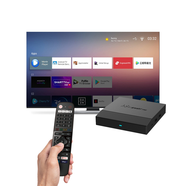 Wholesale High Quality XS97 Smart Pro Amlogic X4 Android 11 4GB RAM 32GB ROM 4K Android Tv Box With Wholesale of New Materials