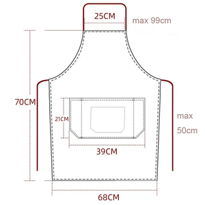 Biểu Tượng Tùy Chỉnh In Unisex Đa-Túi Nhiệm Vụ Nặng Nề Vải Làm Việc Tạp Dề Cho Người Bán Hoa Thợ Điện Người Làm VƯỜN Baristas - Product Image 5