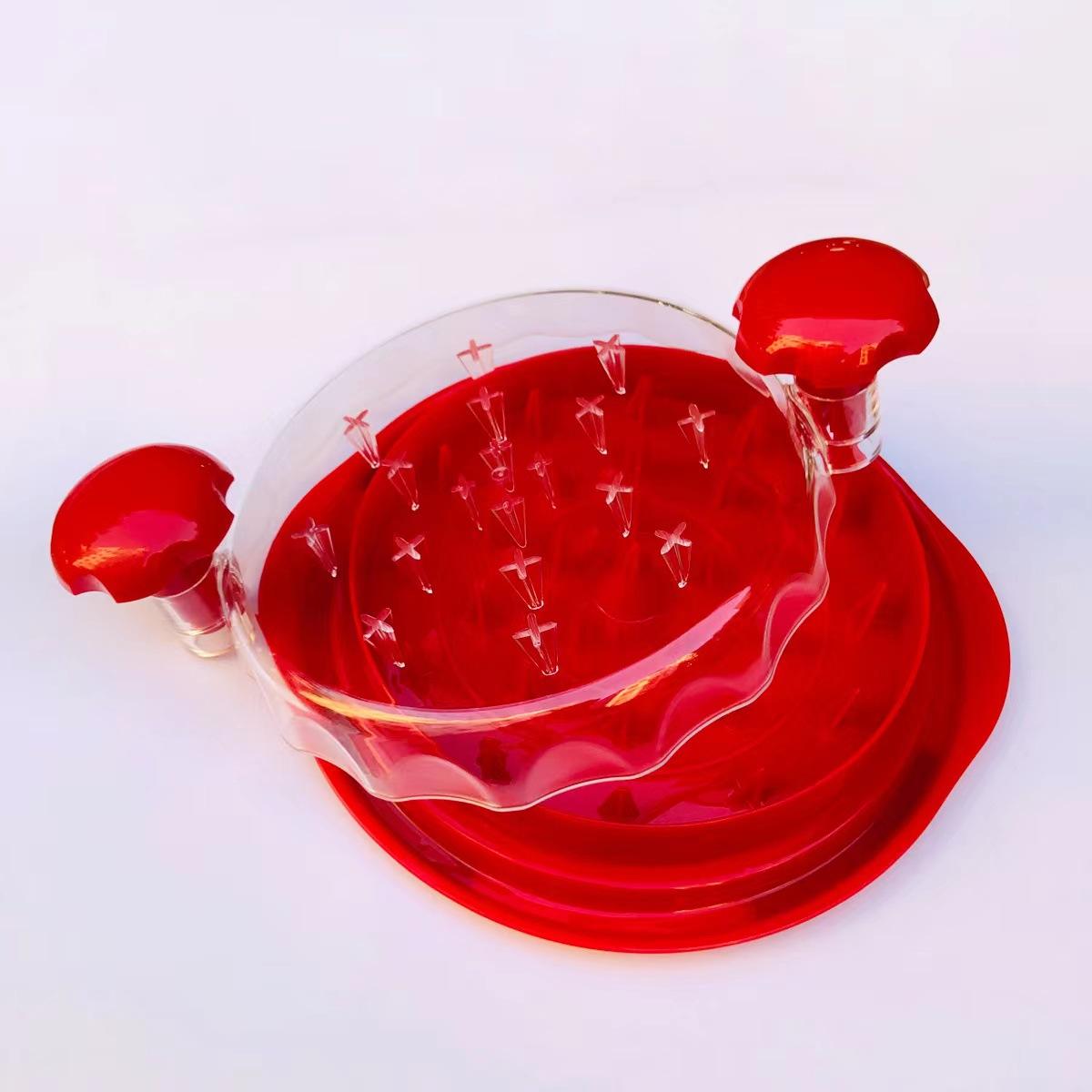 Red transpanrent lid