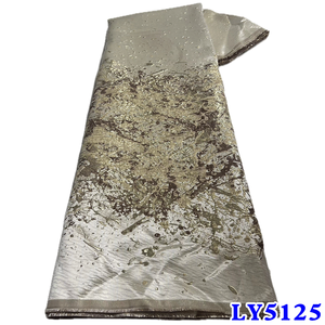 Ni. Ai thiết kế mới ren lưới Polyester jacquard vải thổ cẩm Jacquard vải dệt thêu thổ cẩm vải - Product Image 4